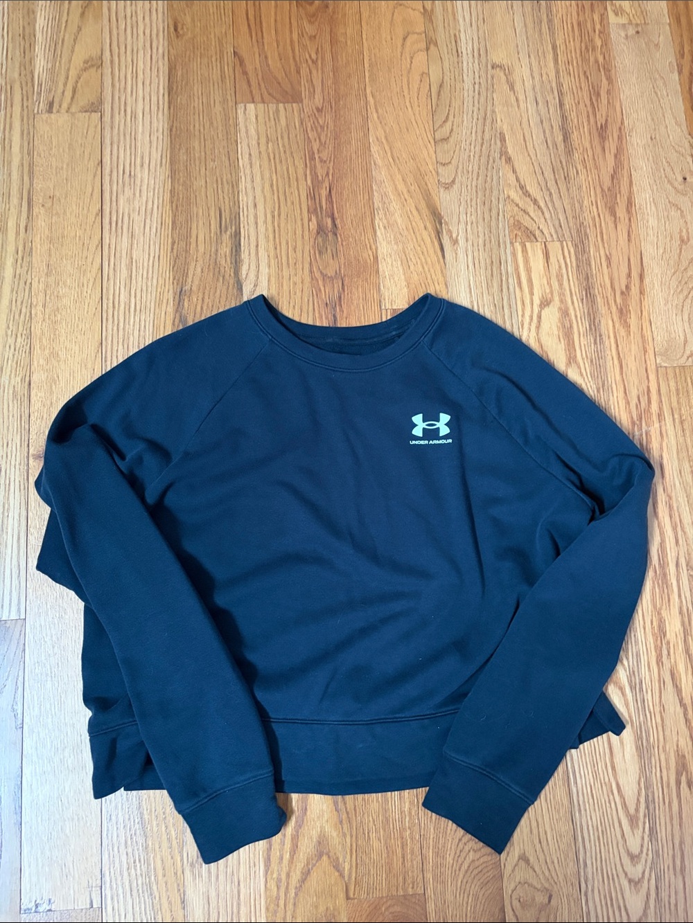 Under Armour Women's Navy Crewneck Sweatshirt with Mint Logo